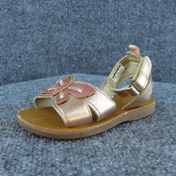 OshKosh B'gosh Girls Gladiator Shoes Rose Gold Synthetic Size T 5‎ Medium - Picture 1 of 6